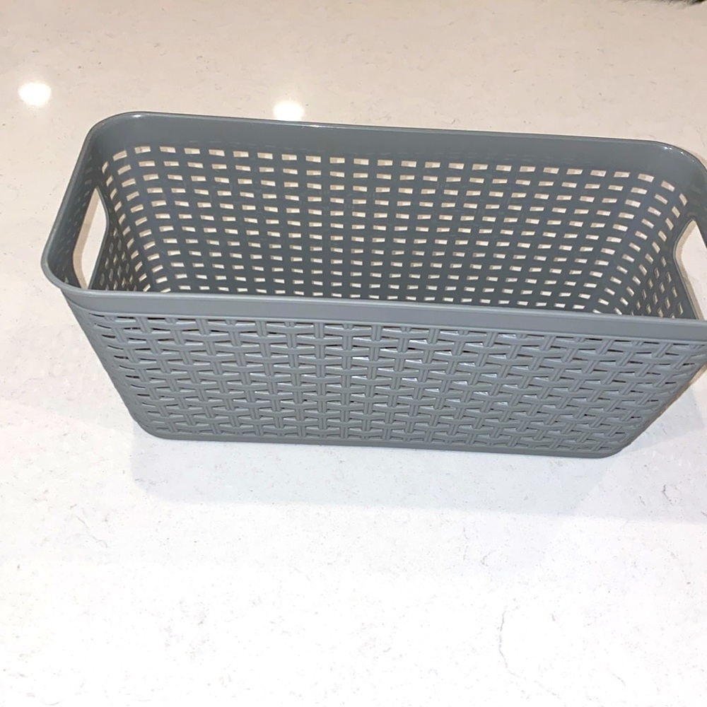 Silver Woven Storage Basket - Picture 6 of 10